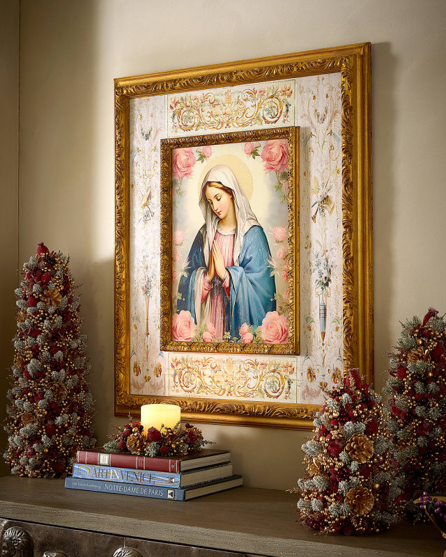 The Virgin Mary Print with Italian Frame